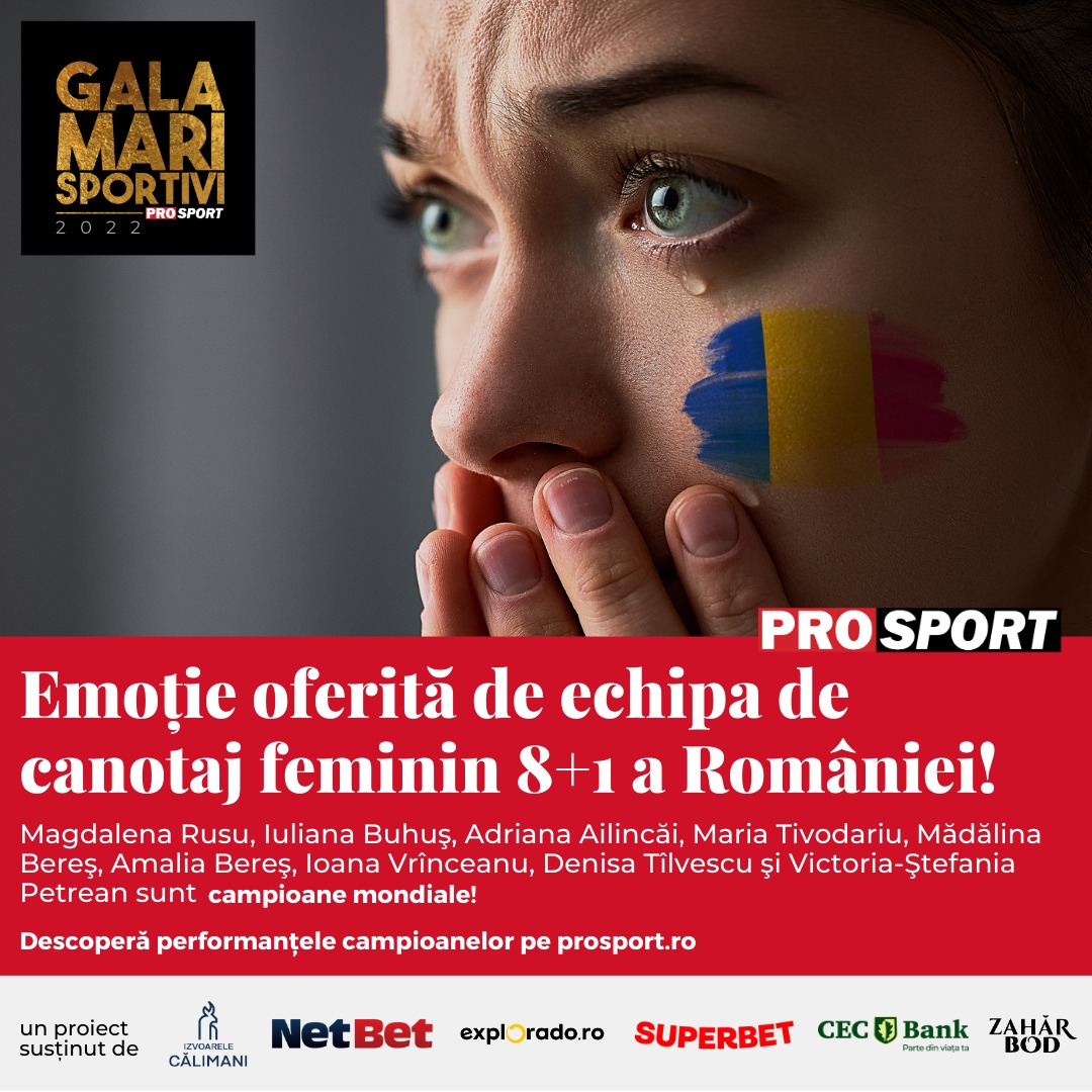 Emoție oferită de echipa de canotaj feminin 8 1 a României Aur la